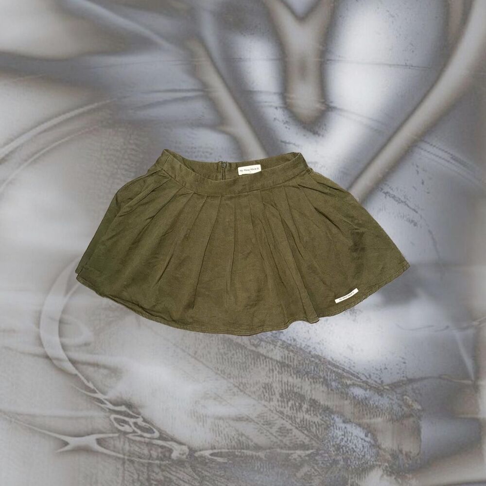 My-mum-made-it Women's Green and Khaki Skirt